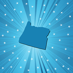 Image showing Blue Oregon map