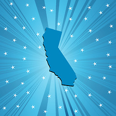 Image showing Blue California map