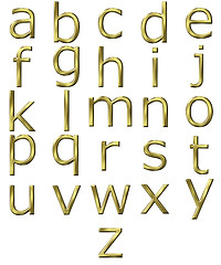 Image showing 3D Golden Alphabet 