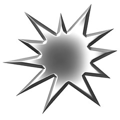 Image showing 3D Silver Starburst