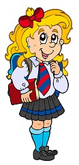 Image showing Girl in school uniform