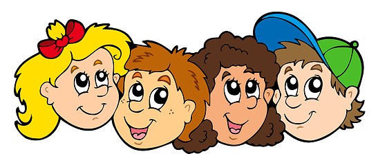 Image showing Various kids faces