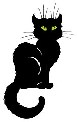 Image showing Dark cat silhouette
