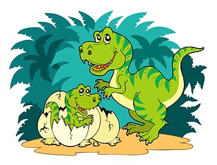 Image showing Tyrannosaurus rex family