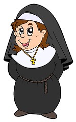 Image showing Happy nun