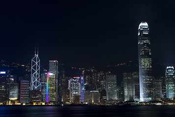 Image showing Hong Kong skyline at night