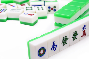 Image showing Mahjong, very popular game in China