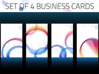 Image showing Business Cards Set. Colorful Circles.