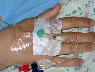 Image showing Iv infusion in hand