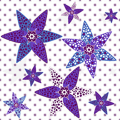 Image showing White-violet seamless pattern