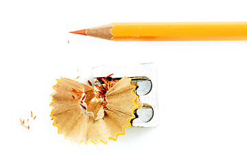 Image showing Pencil and sharpener