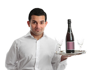 Image showing A waiter or barman