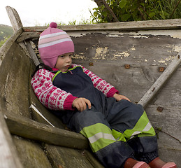 Image showing Bored kid