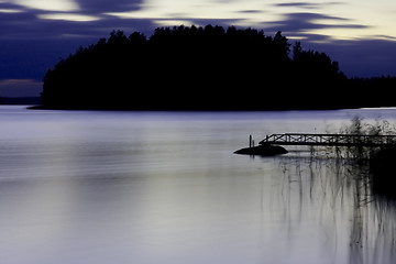 Image showing Wharf at night