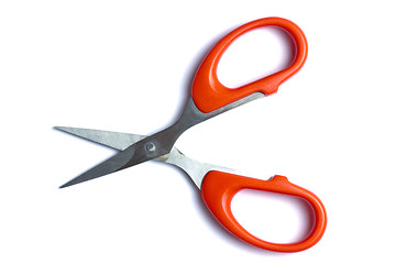Image showing Red scissors isolated on white