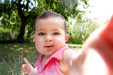 Image showing Cute funny happy baby face