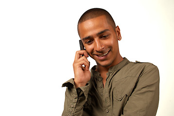 Image showing Middle eastern man phoning