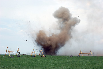 Image showing Explosion. WW2 reenacting. Kiev,Ukraine 