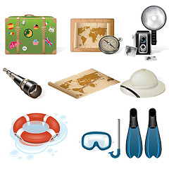 Image showing Vector travel icons