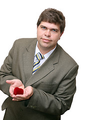 Image showing businessman gifting heart