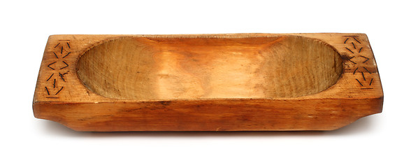 Image showing old wooden trough