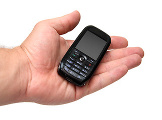 Image showing mobile phone on man hand