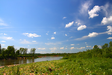 Image showing summer landscape with river