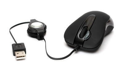 Image showing black small portable mouse