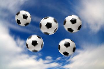 Image showing olympic football soccer balls