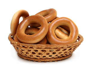 Image showing bagels in basket