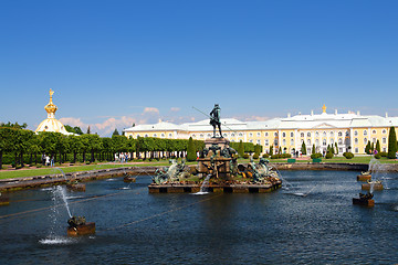 Image showing Neptune fountain in petergof