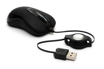 Image showing black small portable mouse