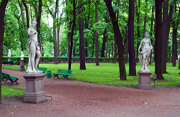 Image showing Summer gardens in Saint Petersburg