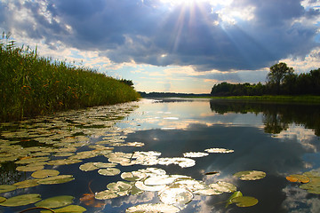 Image showing lake before storm