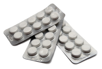 Image showing three blisters with pills