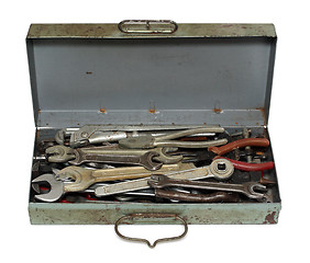 Image showing old rusty box with tools