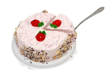 Image showing sweet strawberry cake