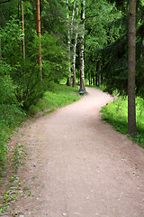 Image showing curved road in park