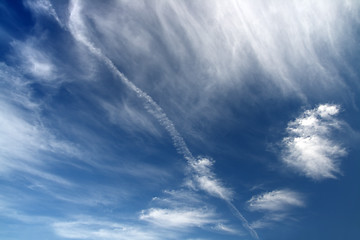 Image showing deep blue sky with clouds