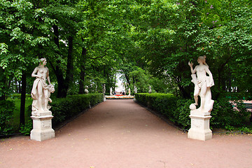 Image showing Summer gardens park in Saint Petersburg