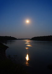 Image showing moonbeam in river