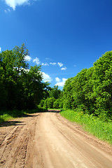 Image showing rural road in forest