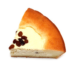 Image showing slice of pie with curds filling