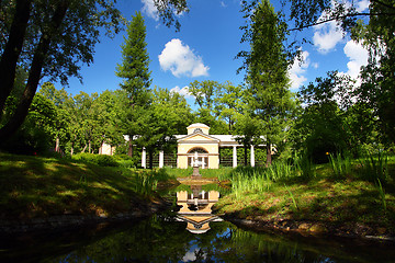 Image showing pavilion with sculpture in park