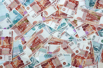 Image showing russian money background