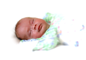 Image showing sleeping newborn baby