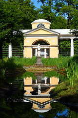 Image showing pavilion with sculpture in park