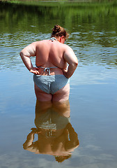 Image showing overweight woman