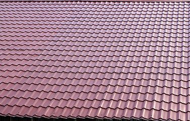 Image showing brown roof tile textured background