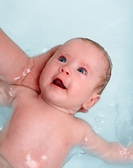 Image showing happy baby bath